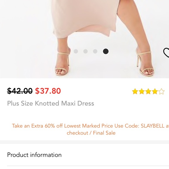 Plus size knotted maxi dress - Picture 3 of 5